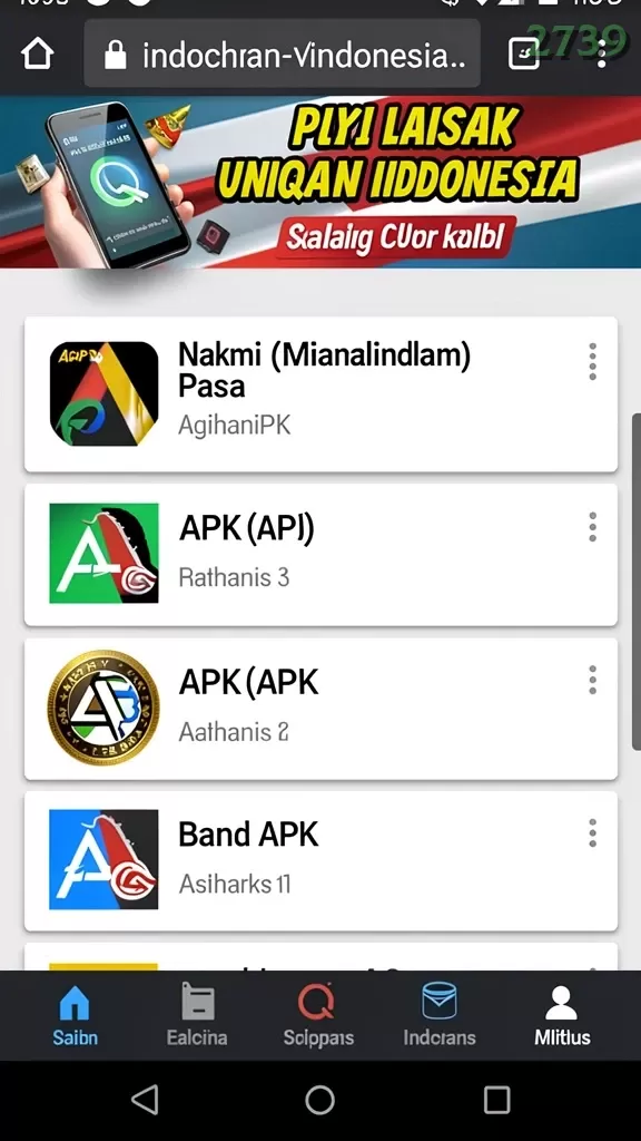 Cuplikan layar WATITOTO — aktivitas