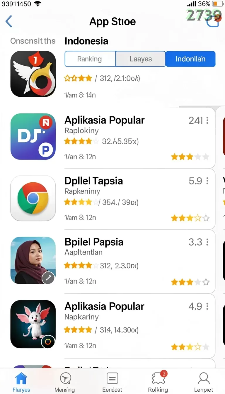 Cuplikan layar WATITOTO — menu navigasi
